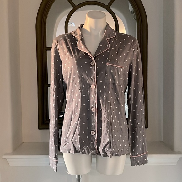 NWT Cozy Zoe Polka Dot Pajama 2-Piece Set in Silver/Gray Size M New w/Tag - Picture 9 of 9